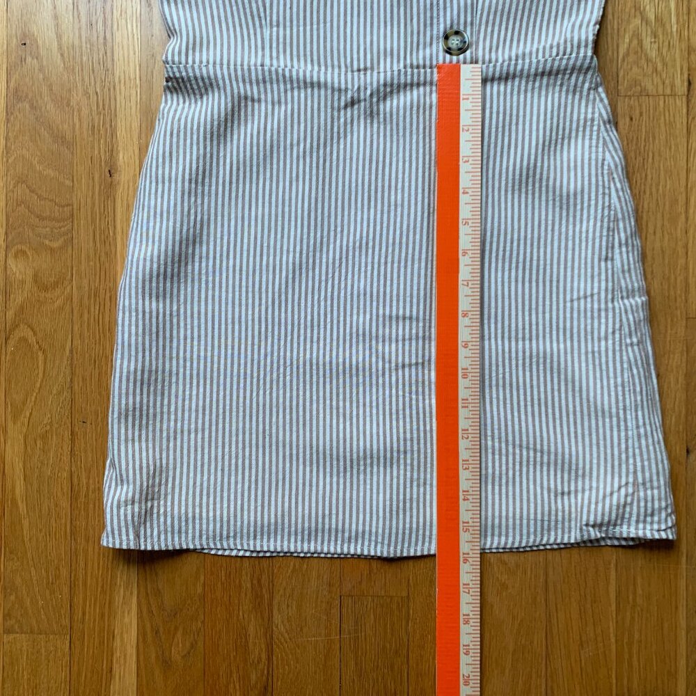 Altar'd State Striped Dress Womens Small Tan and White - Picture 8 of 15